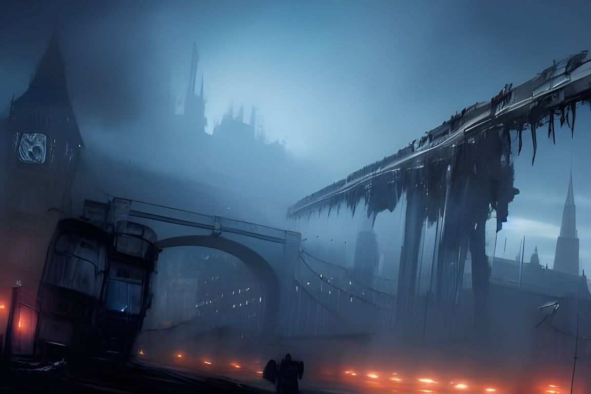 Post-Apocalyptic London Wonderland: 8K Fantasy Art