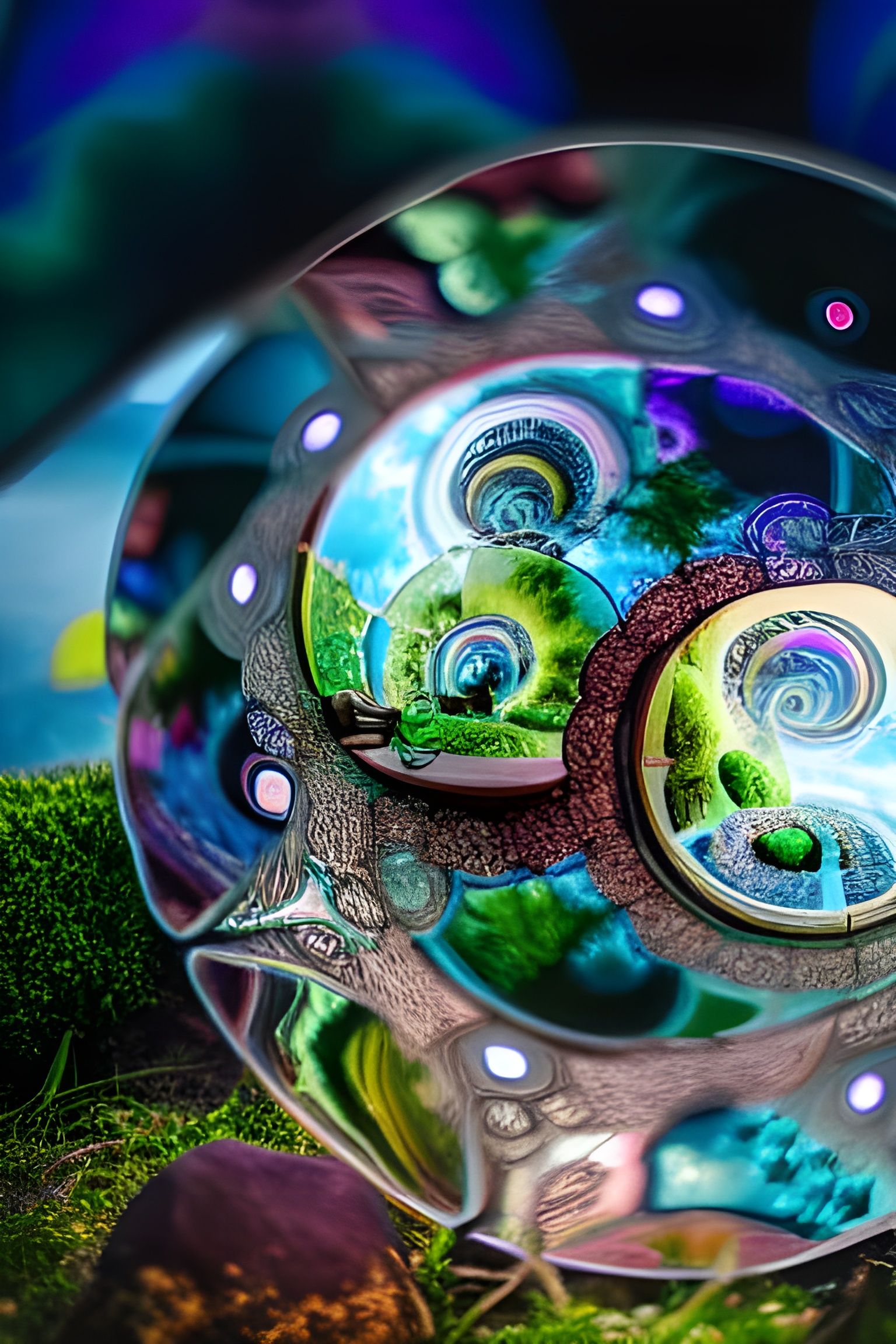Ethereal Glass Planet in Faerie Garden Photography