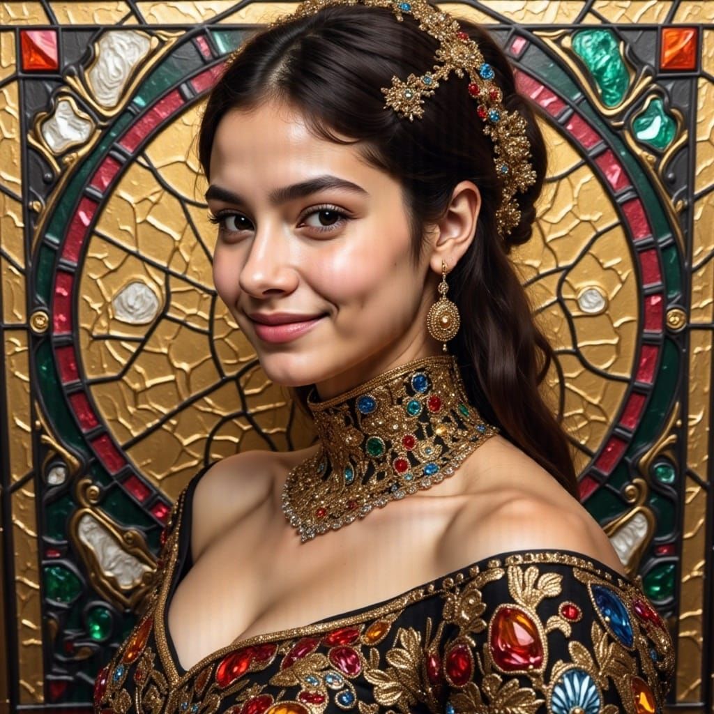 Renaissance Woman in Elegant Gown