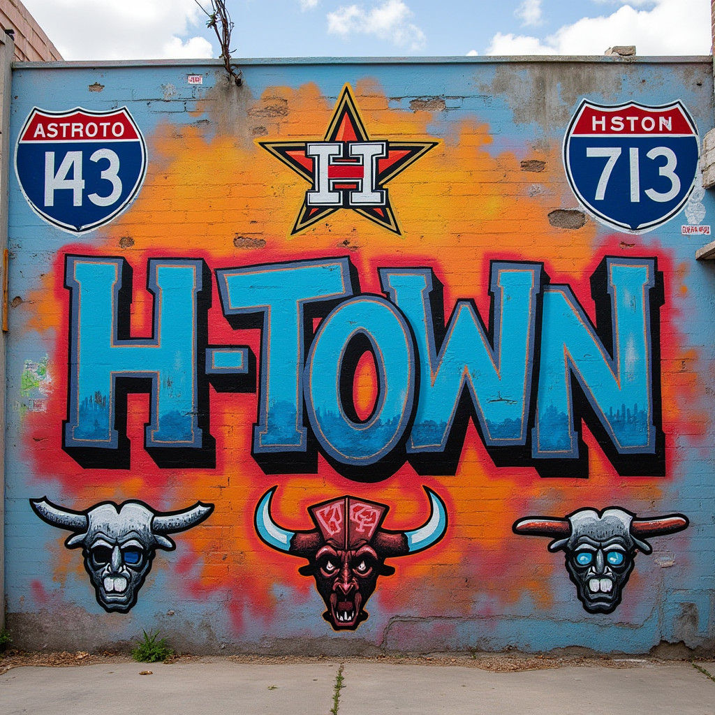 Houston Graffiti Art in Basquiat, Haring, and Banksy Styles