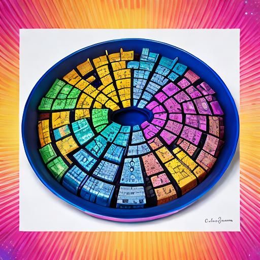 Vibrant Celestial Sprite Encircles Earth in Triadic Color Ha...