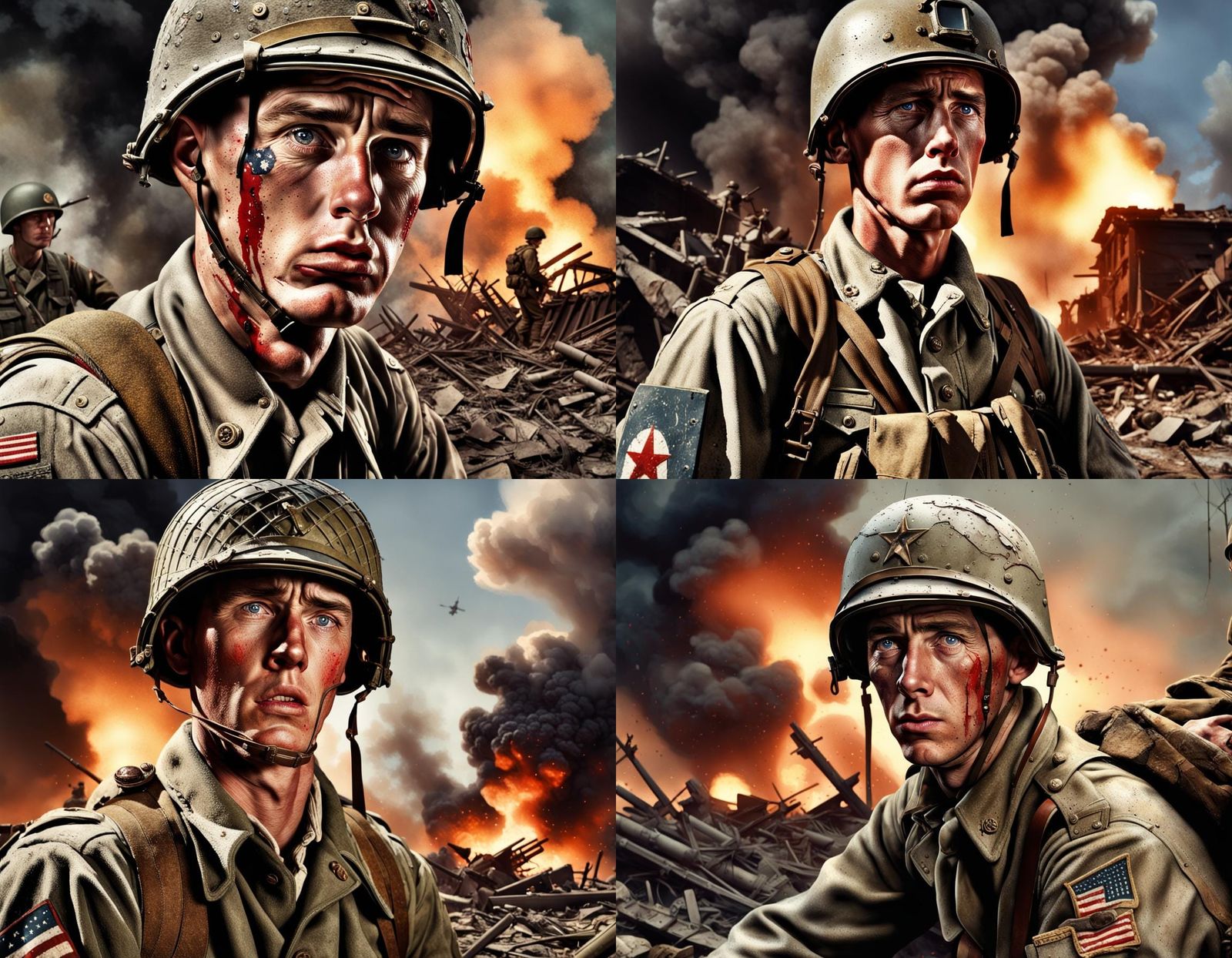 WWII Soldier in Rockwell-Inspired Digital Art