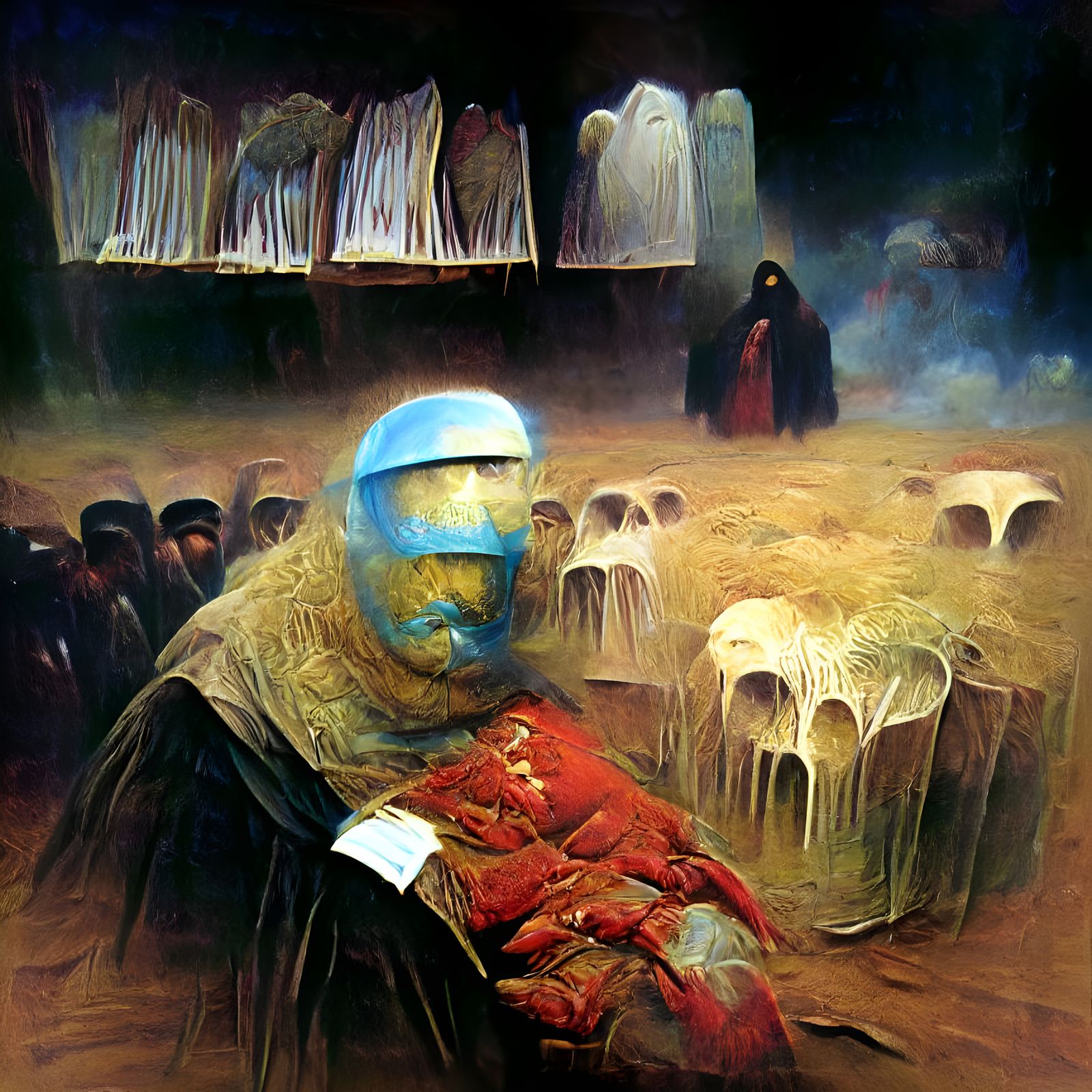 Dystopian Landscape in Beksinski Style