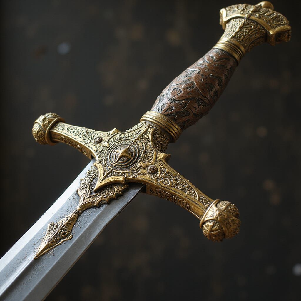 Epic Sword of Golden Justice and Steel Fury