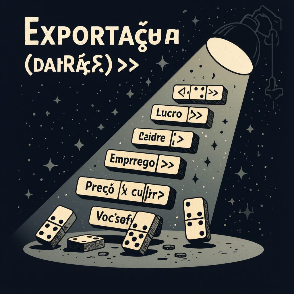 Falling Dominoes Illustrate Economic Downturn: Export, Profi...