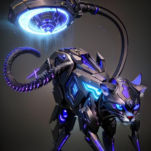 Cyberpunk Displacer Beast in Ruined Metropolis