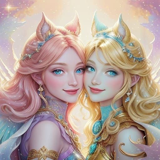 Sprite Stealing Voice in Whimsical Watercolor Fantasy Art