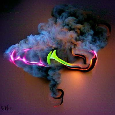 Neon Smoke Plume: Abstract Luminous Effect