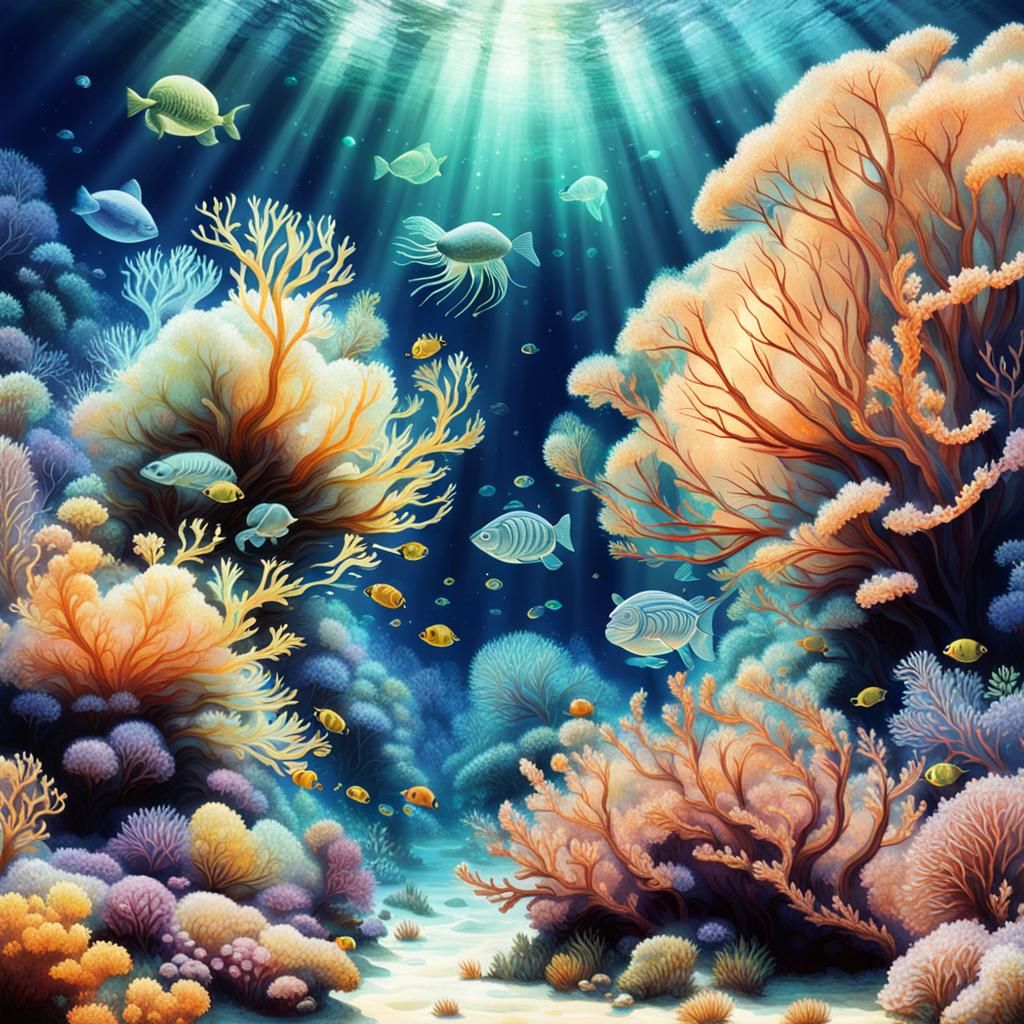 Beautiful Coral Reef, Home to the Fishes