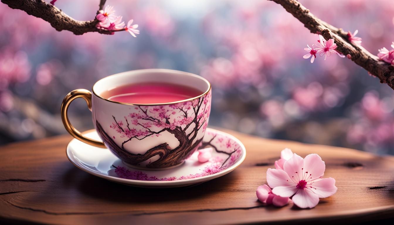 Sakura Tea Mug Still Life