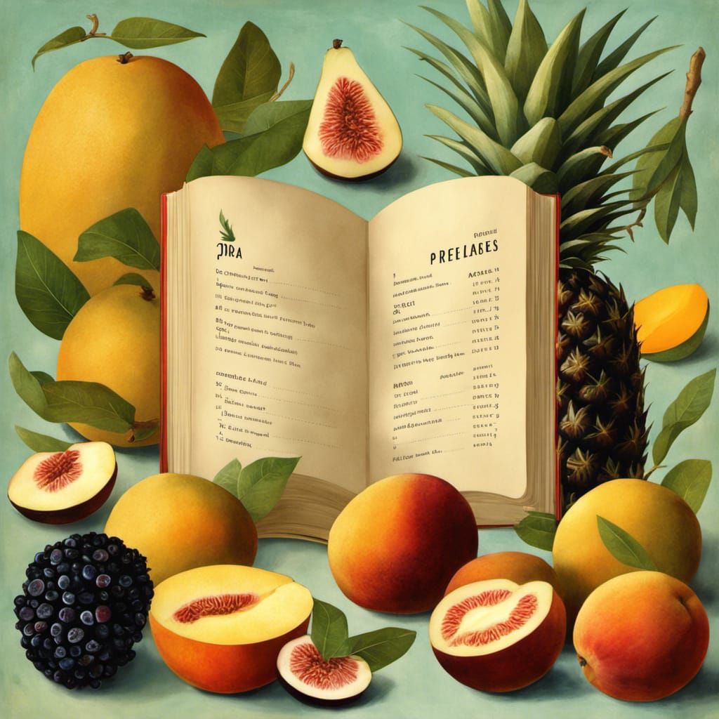 Opulent Fruit Bowl Storybook Illustration
