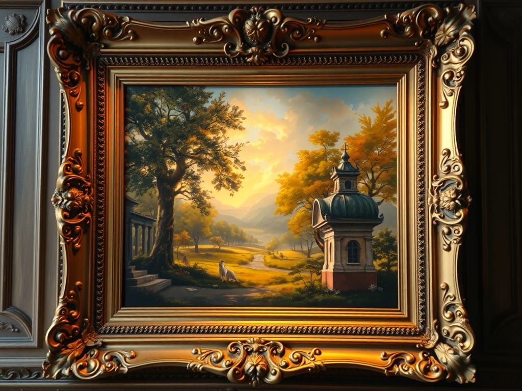 Renaissance-Inspired Masterpiece in Golden Light