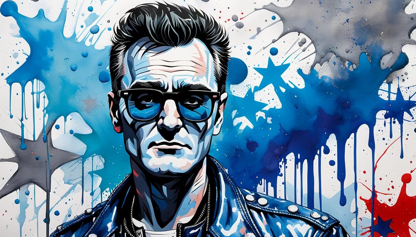 Morrissey in Pop Art Style on London Street