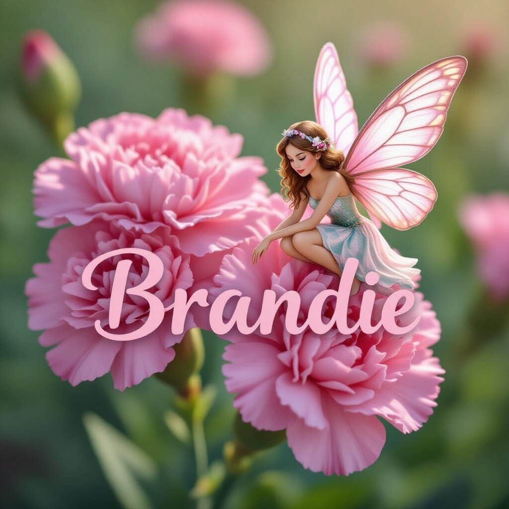 Brandie Made of Pink Carnations with Fairy