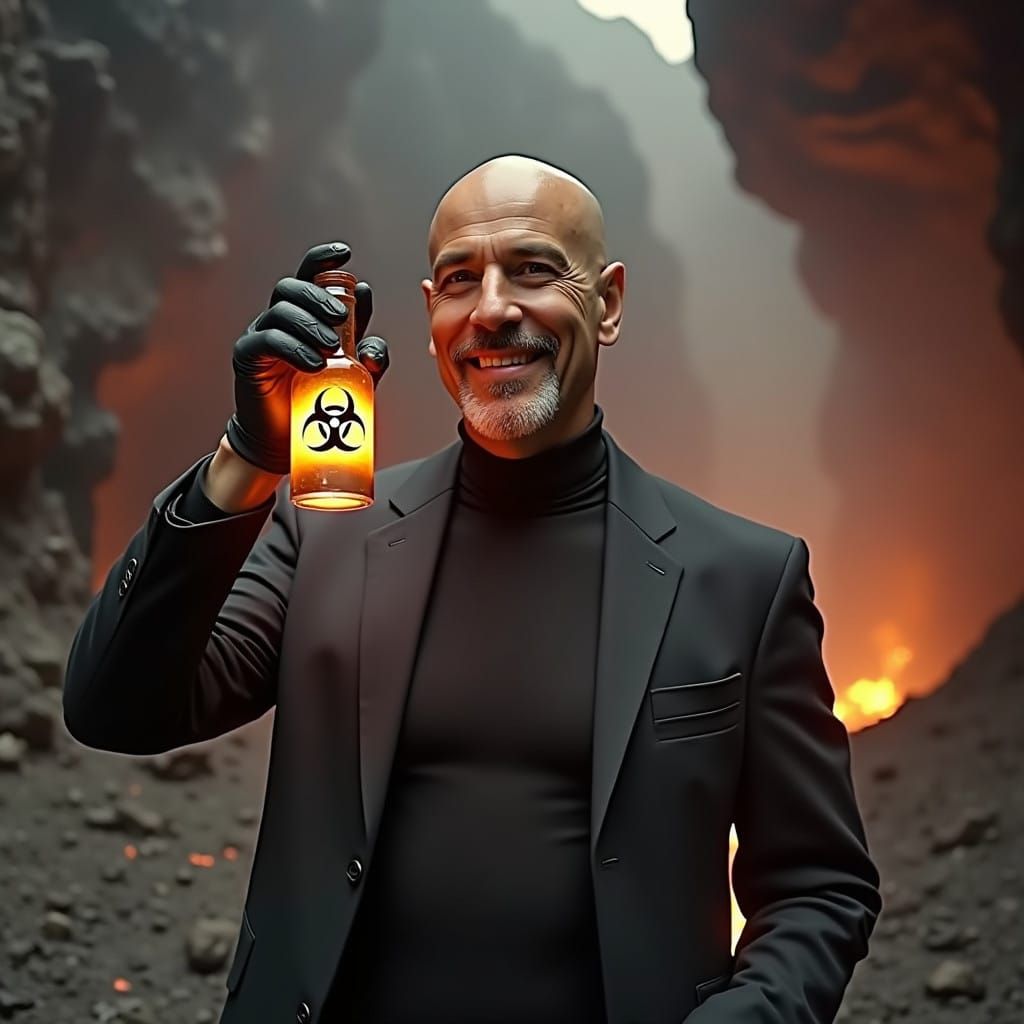 Eccentric Scientist Triumphs in Ominous Volcano Lair