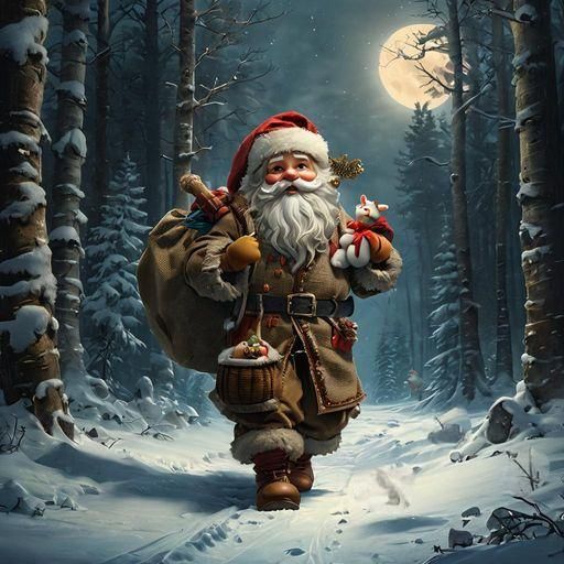 Rustic Santa Claus in Burlap