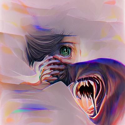 Abstract AI Interpretation of Fear