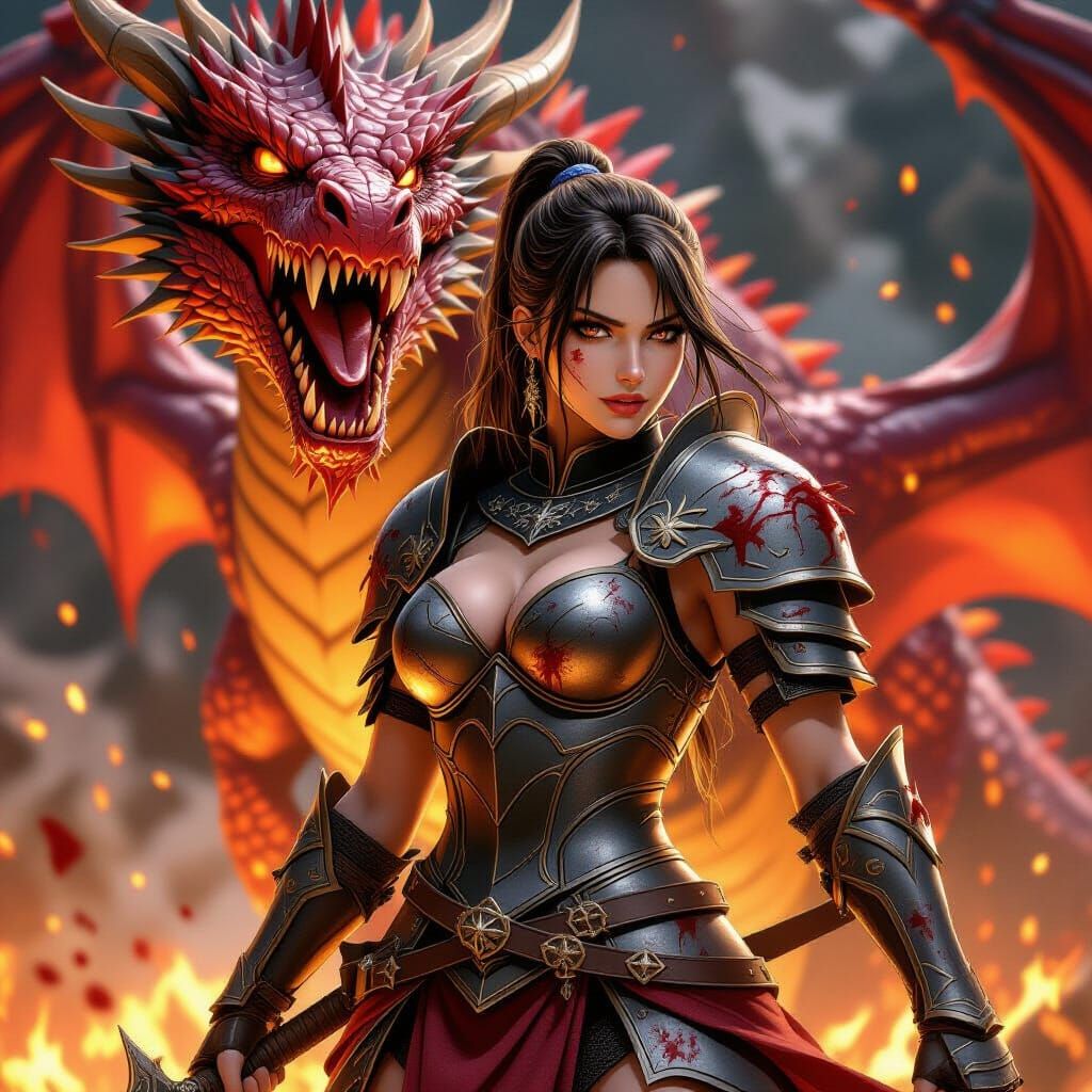 Bloody Dragon Slayer with Claymore