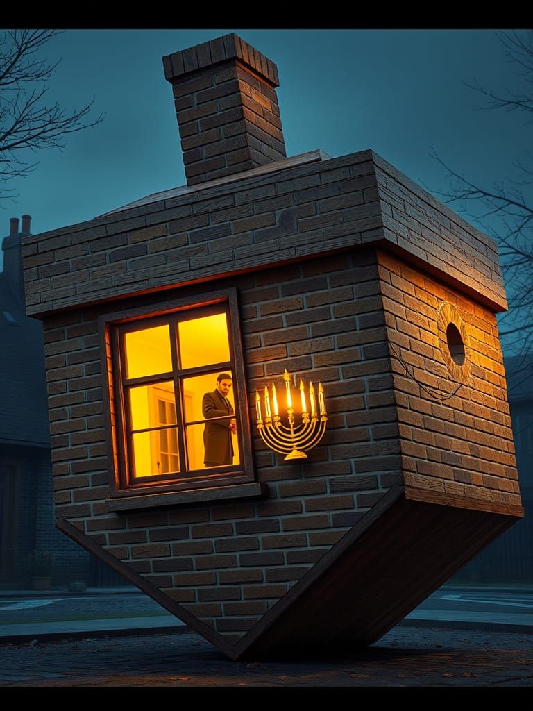 Giant Dreidel House in Fantastical UK Style