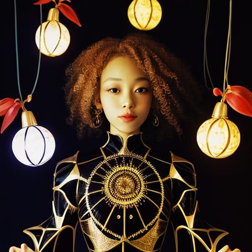 Nautilus Curves with Starry Night Elements in 3D