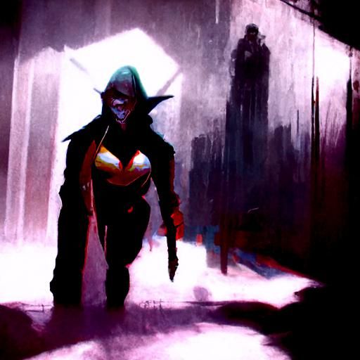 Sinister Rogue Portrait in Dark Fantasy Style