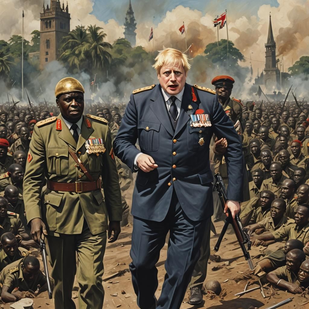 Sinister Portrait of Two Historical Figures