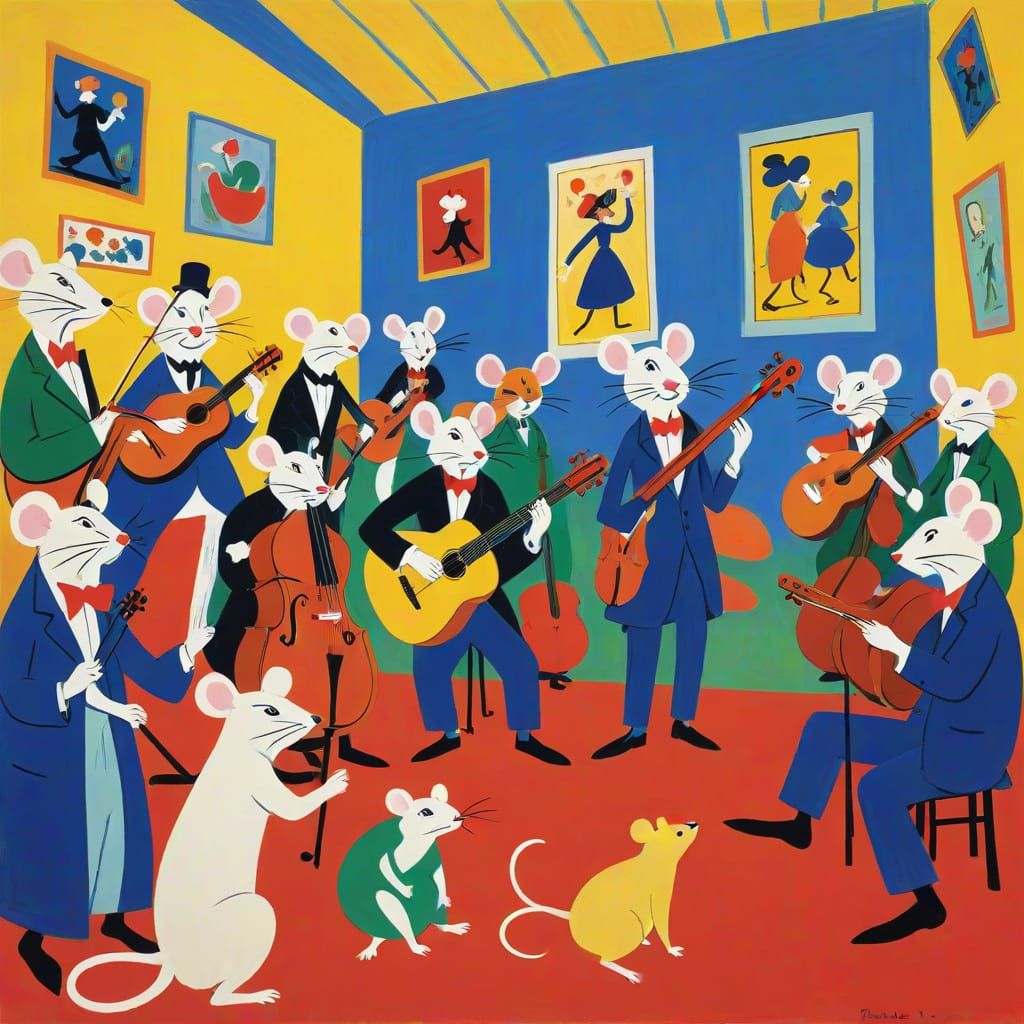 Mice Troubadours Amuse Fools: Matisse and Pixar Fusion