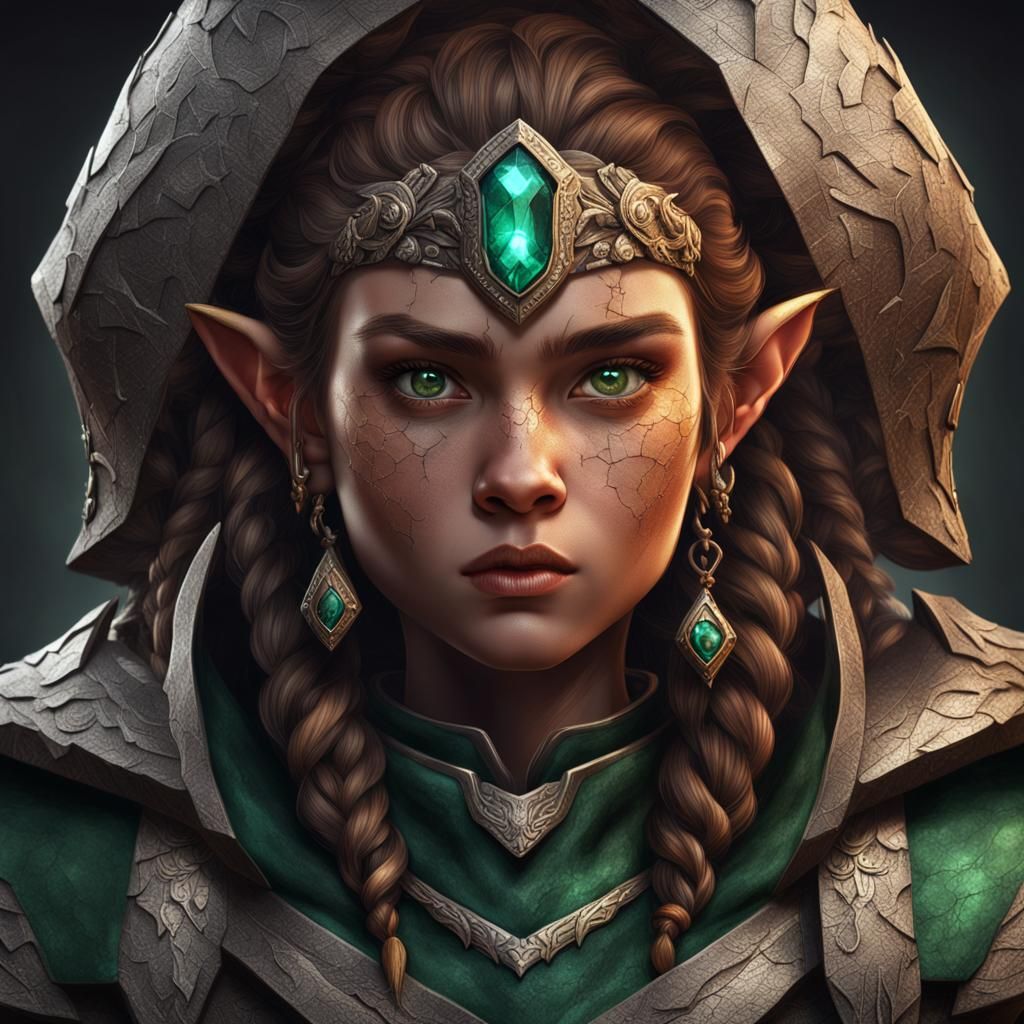 Young Dwarf Portrait as Fantasy Character Art