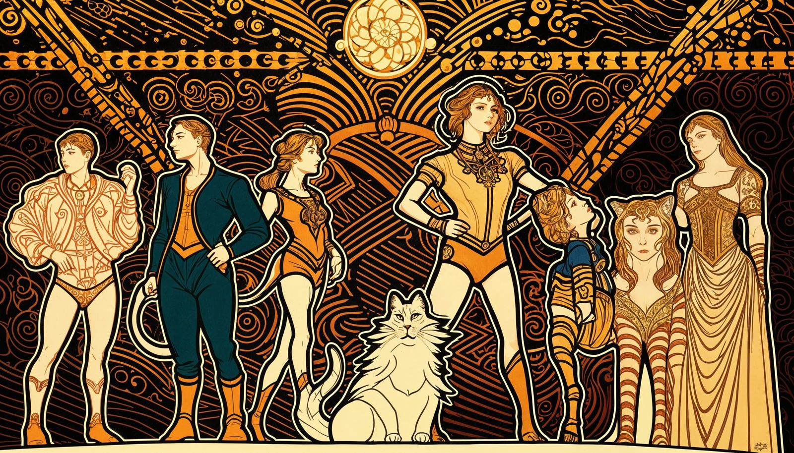 Thundercats Team in Art Nouveau Style