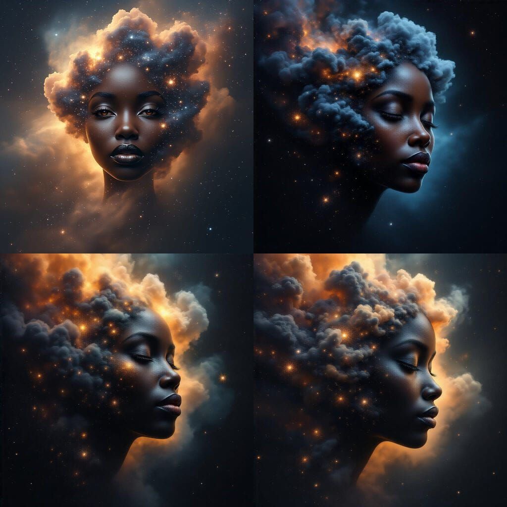 Cosmic Nebula Forms Face in Dark Universe