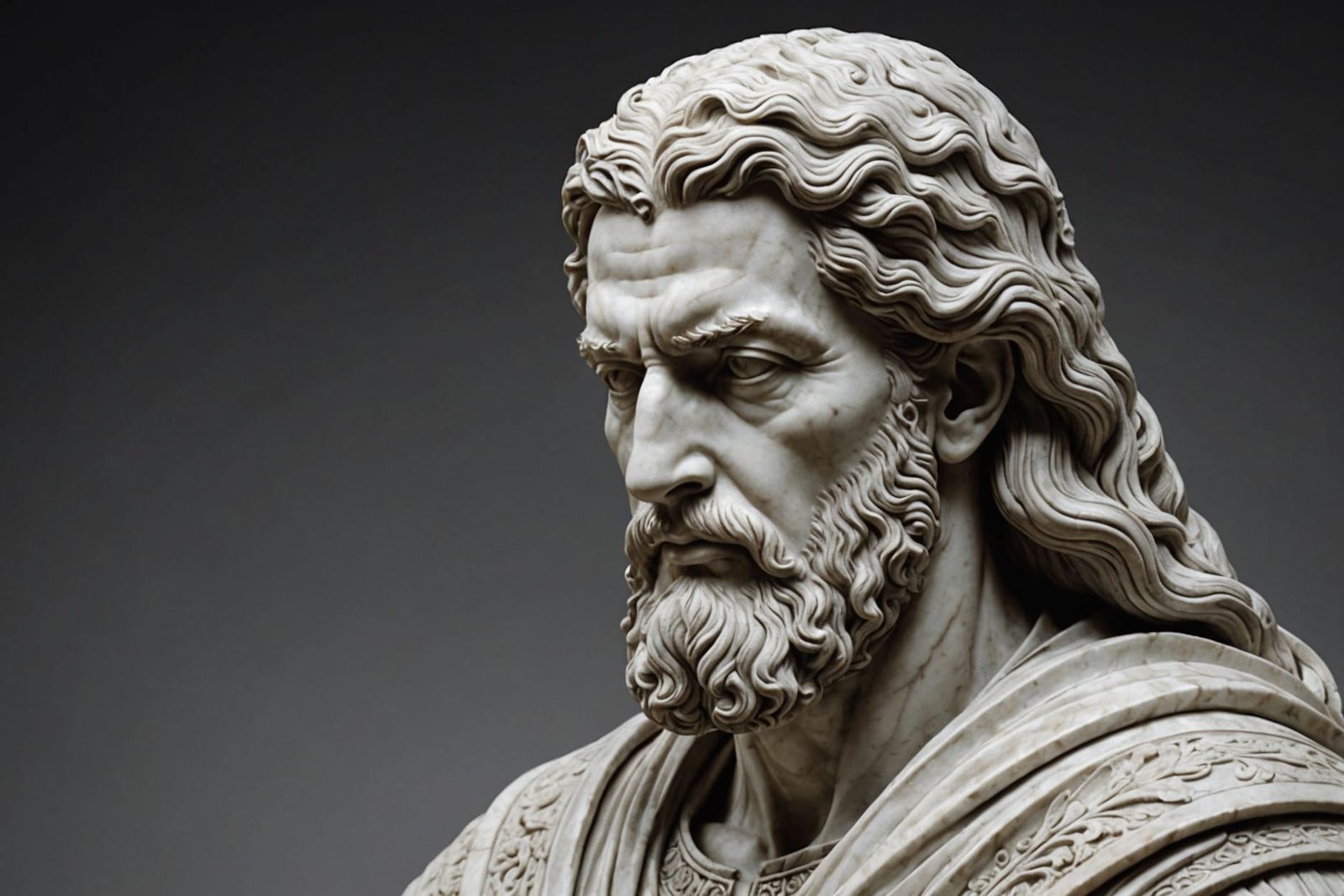 Majestic Marble Sculpture in 16k CGI