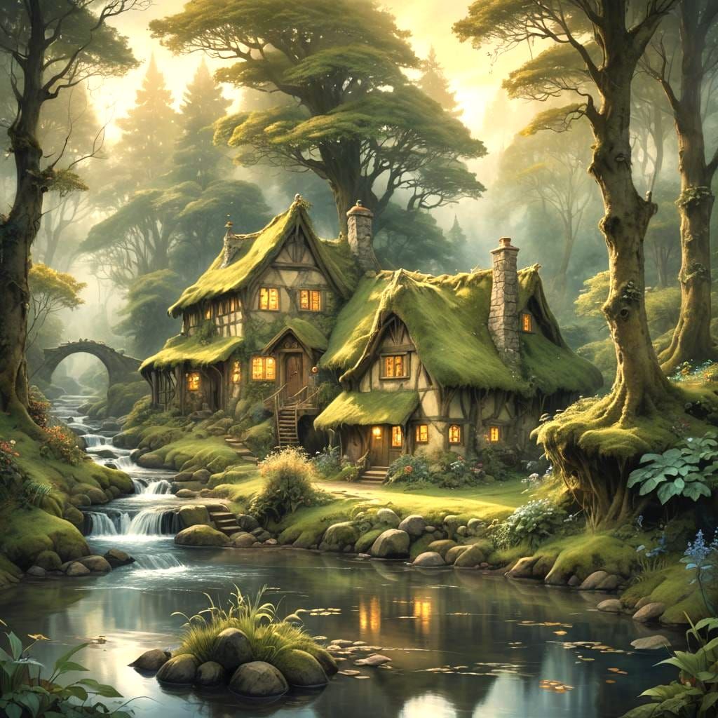 Fantastical Cottage Across the Stream