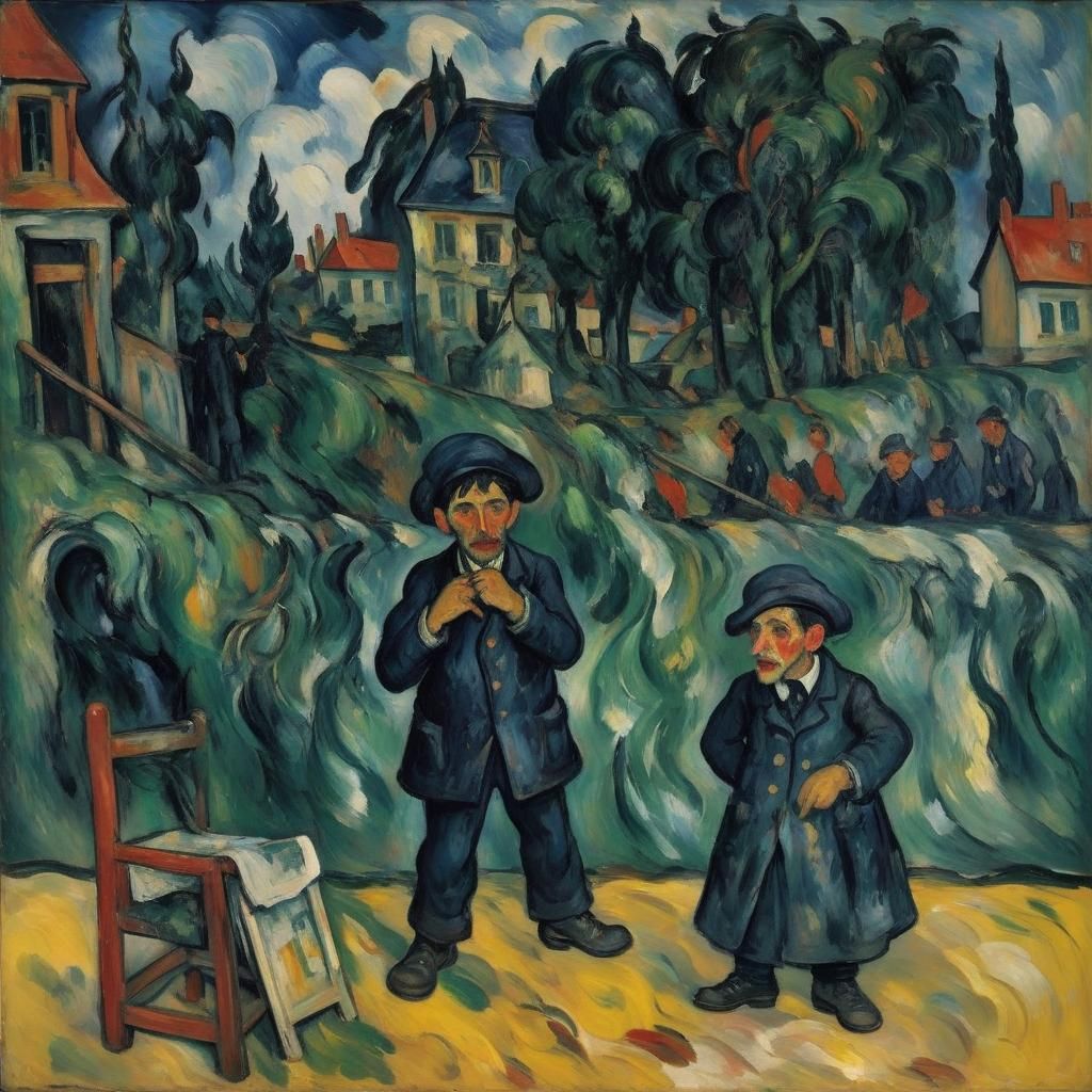 Abstract Expressionist Painting in Soutine Style