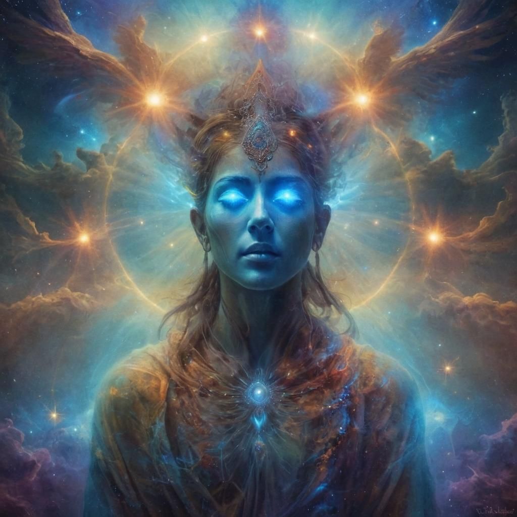 Abstract AI Image Exploring Spirituality