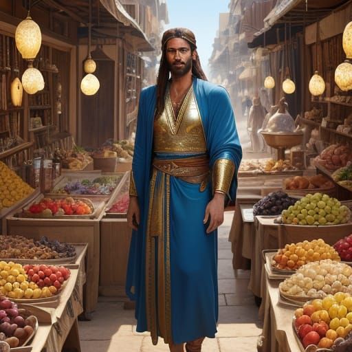 Apollonius of Tyana Teaching in Marketplace Oil Painting