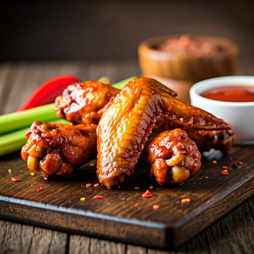Fiery Spicy Chicken Wings with Hot Peppers