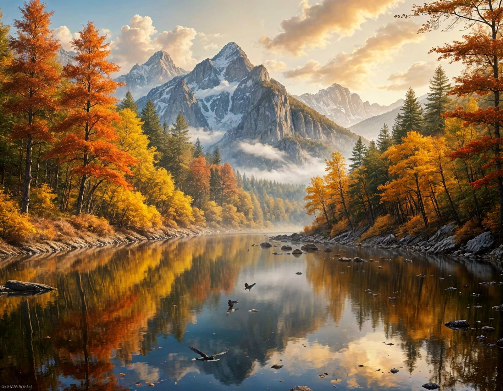 Autumn Landscape in Vibrant Colors