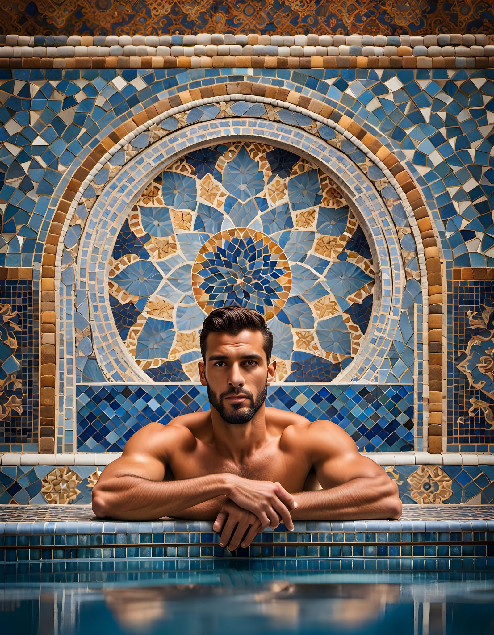 Detailed Mosaic in Ottoman Hamam Photo