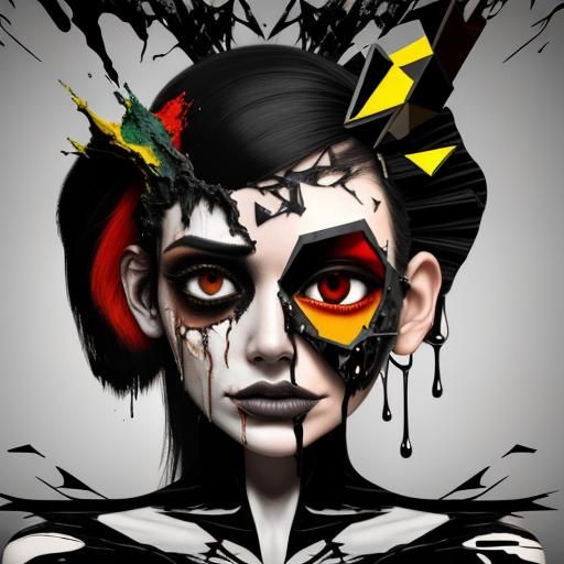 Fragmented Face: A Surreal Digital Collage