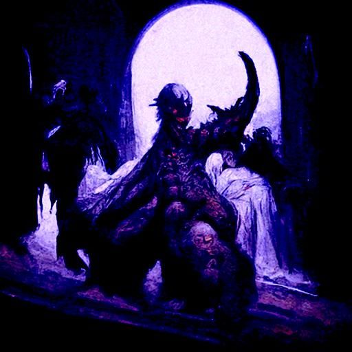 Muzan Demon in Gothic Horror Style