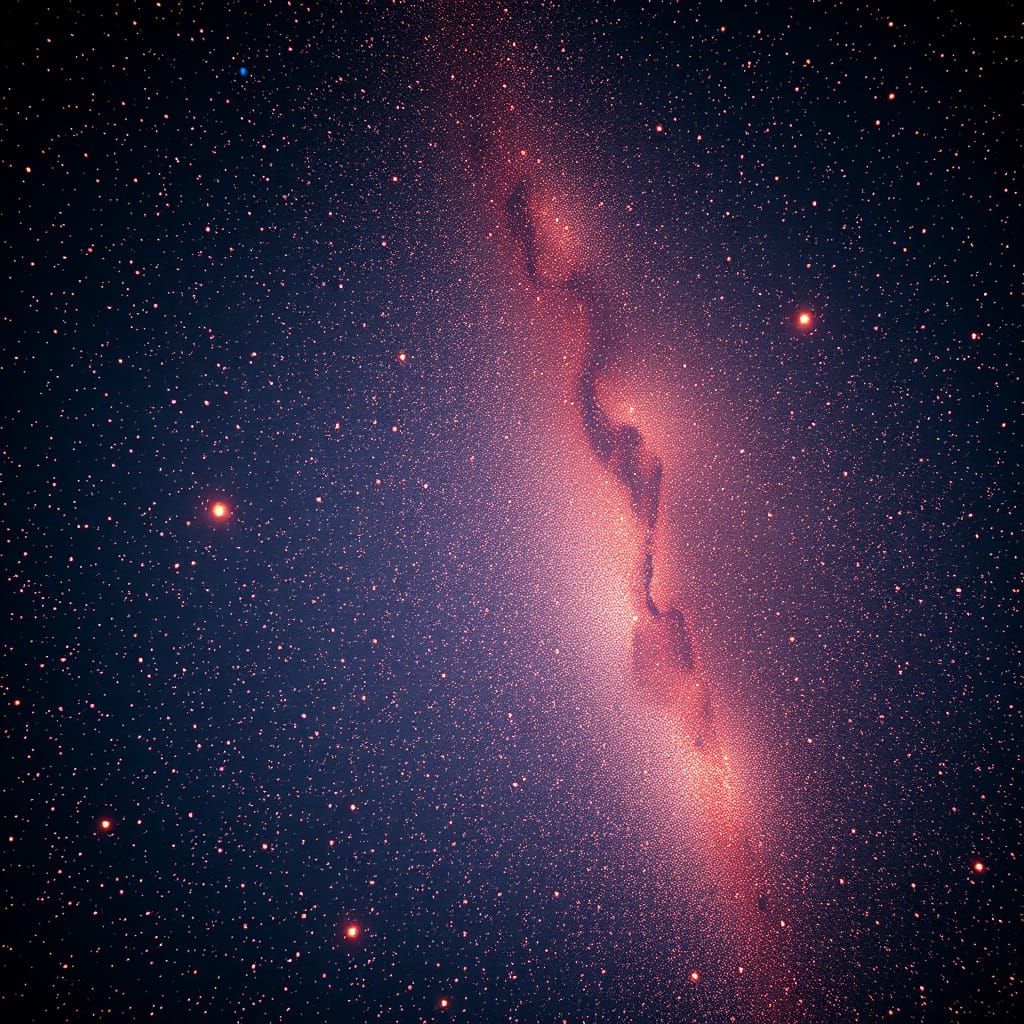 Cyberpunk Night Sky with Hyper-Realistic Glitter Effects