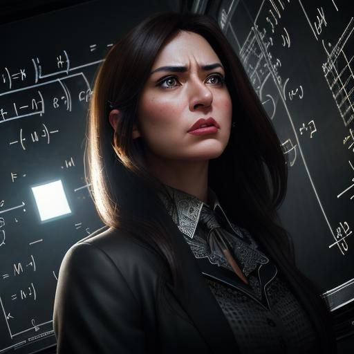 Frustrated Engineer Amidst Complex Equations