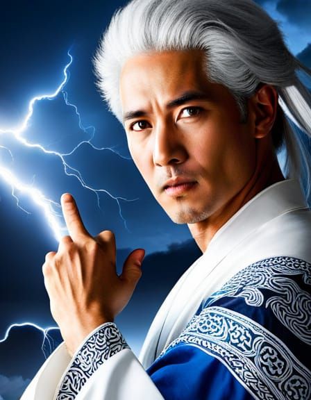 Lord Raiden Portrait with Rice Hat, Hyperdetailed Render