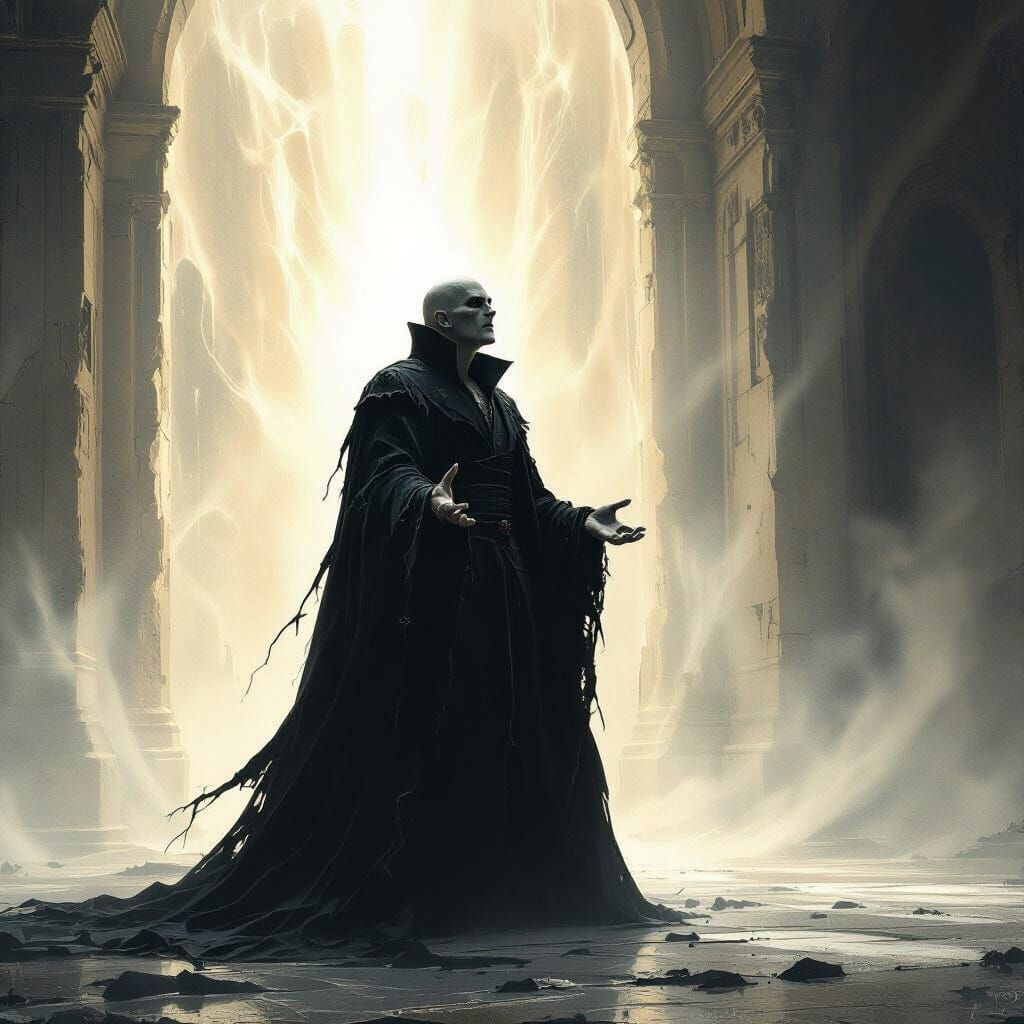 Voldemort Confronts Divine Truth in Gothic Style