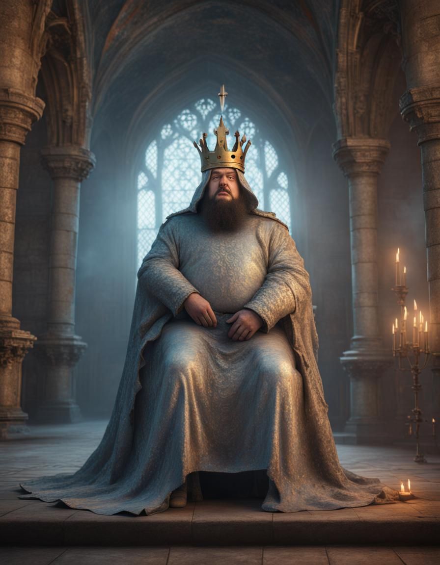 Holographic Ghost King in Medieval Castle