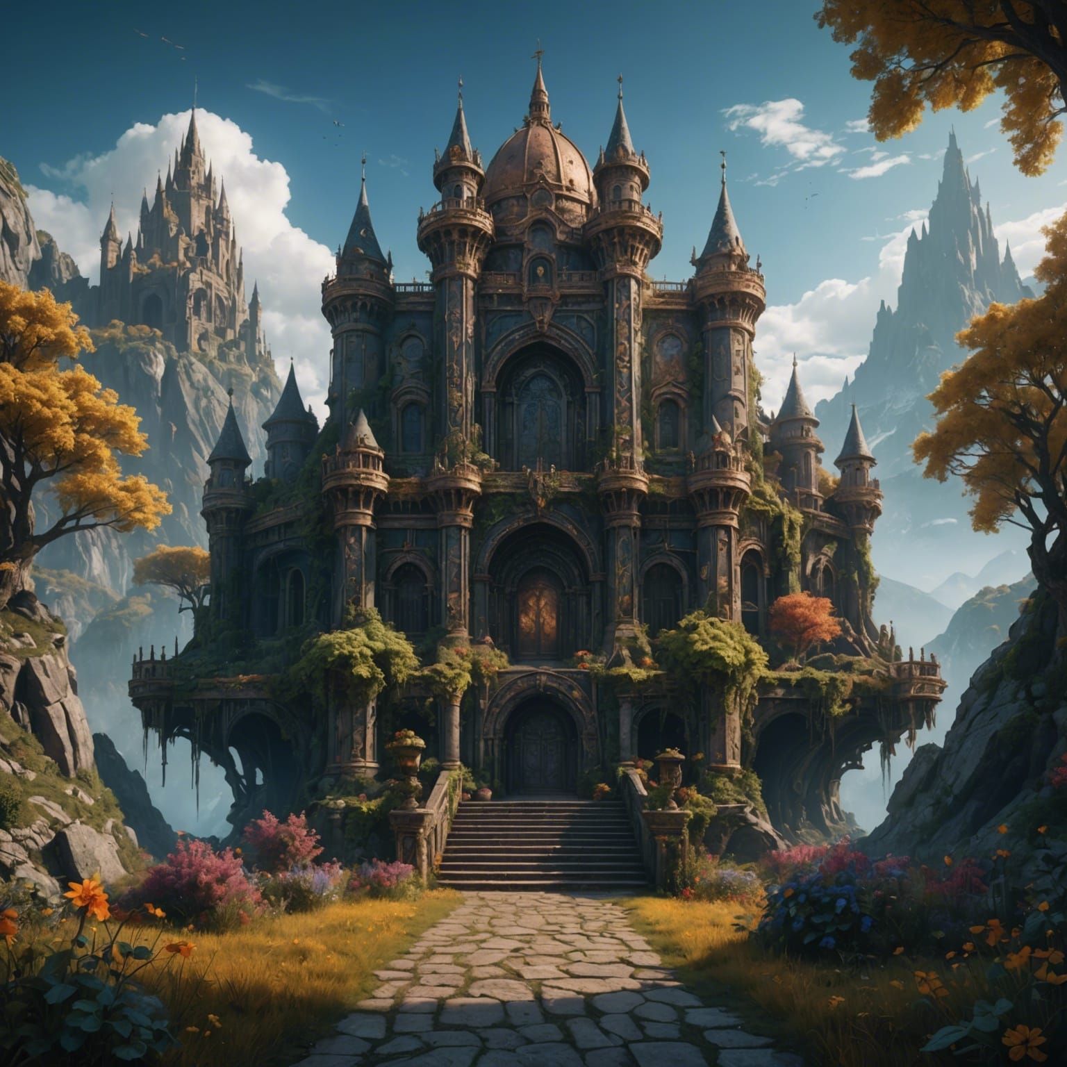 Fantastical Portal in Detailed Matte Painting Style