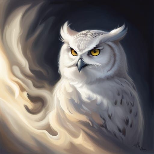 Enchanting Owl Shapes in Swirling Smoke