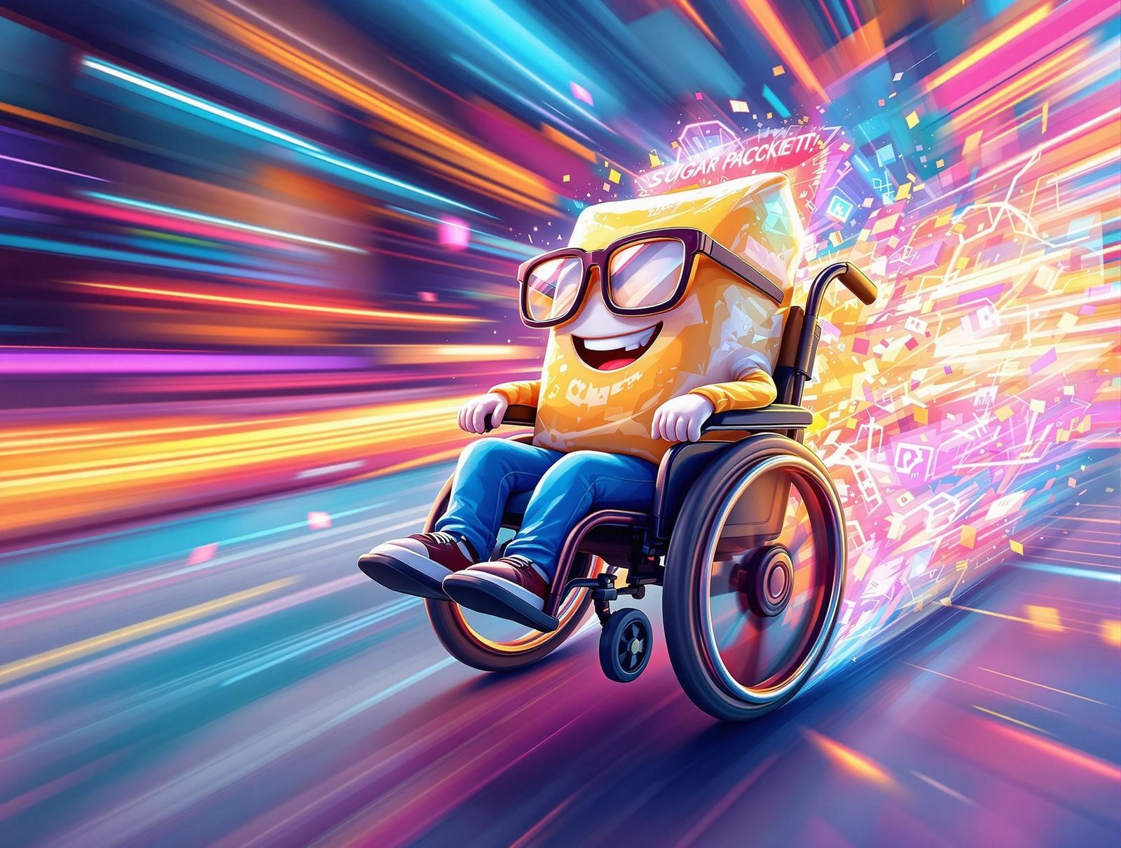 Sugar Packet Racer Blending Cartoon and Dynamic Motion