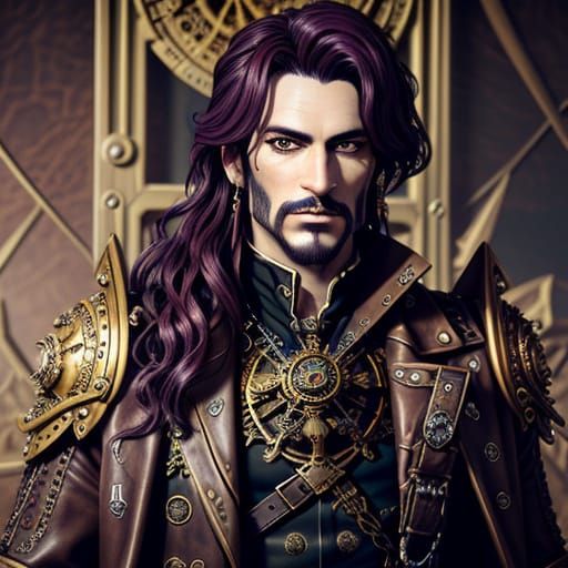 Steampunk Pirate God in Brass Armor