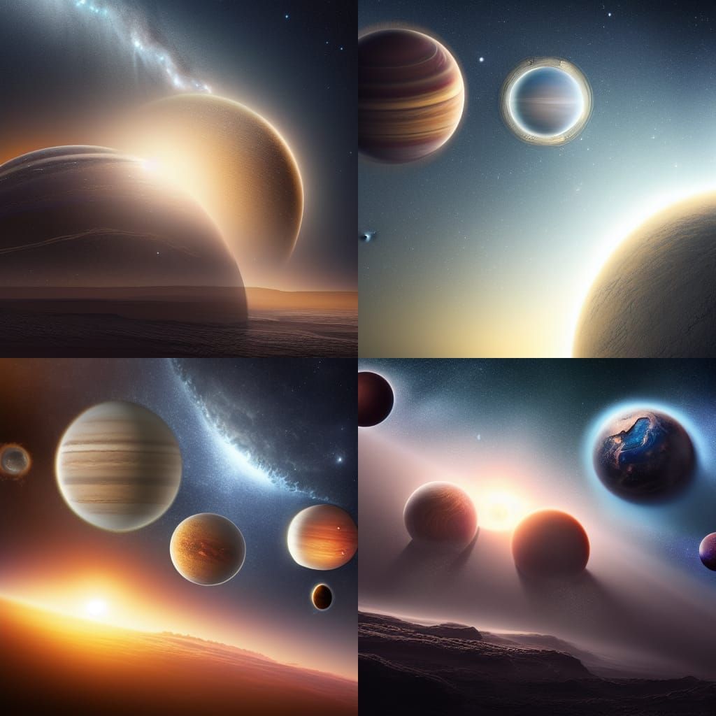 Jarred Planets and Galaxies: Digital Matte Painting